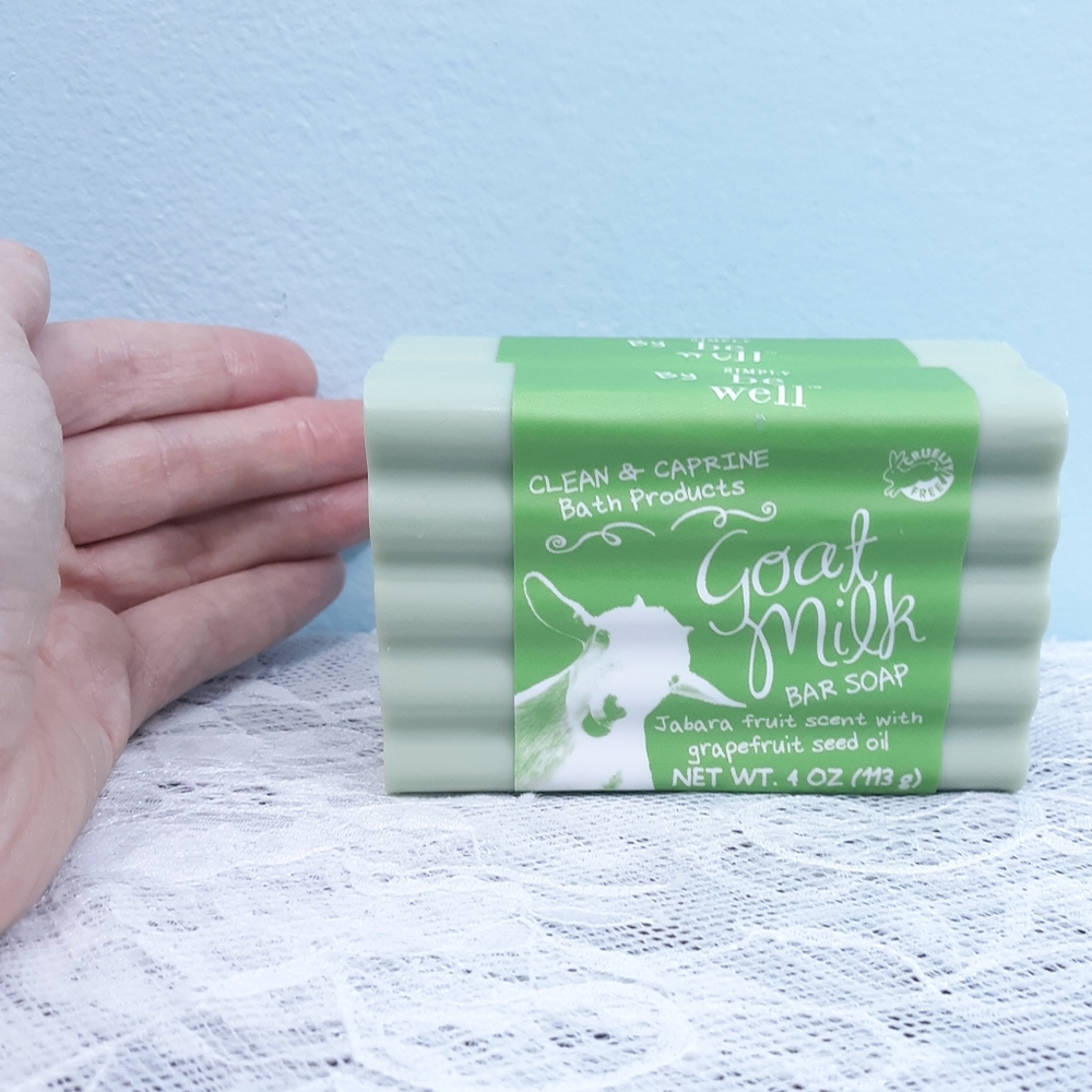 6 Goat Milk Bar Soap Clean Caprine Be Well Green Jabara Fruit Grapefruit Set - Picture 5 of 7
